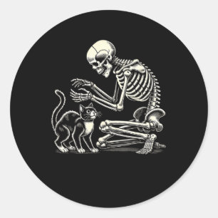 Kattenkunst Voor Mannen Vrouwen Feline Kostuum Hal Ronde Sticker