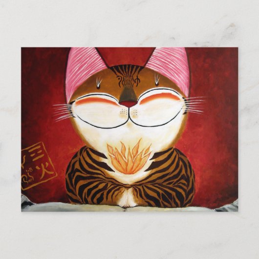 Kattenkunst - Vuur (5 elementen) Briefkaart (Voorkant)