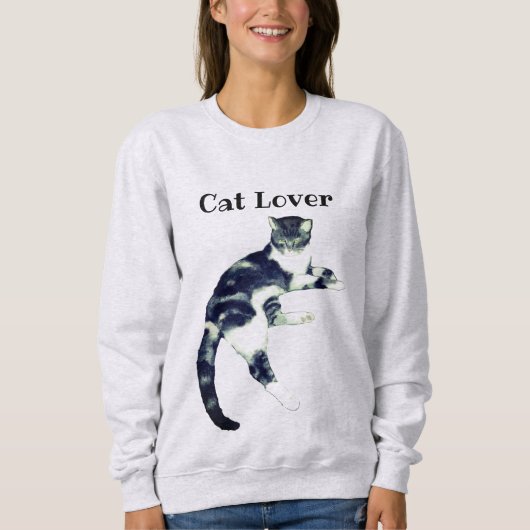 Kattenkunst zwart en wit  trui (Voorkant)