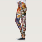 Kattenkunstpatroon Leggings (Links)