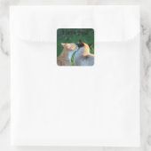 Kattenkus kattenliefhebbers vierkante sticker (Tas)