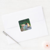 Kattenkus kattenliefhebbers vierkante sticker (Envelop)