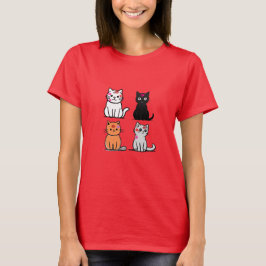 Kattenkusjes - Mooie kattenlippenstift ontwerp T-shirt