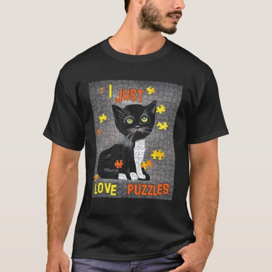 Kattenlegpuzzel Liefde T-shirt (Voorkant)