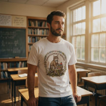 Kattenleraar T-shirt | Vintage Cottagecore