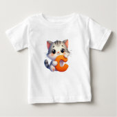 Kattenletter C Baby T-shirt (Voorkant)
