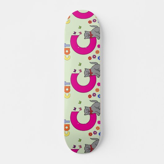 Kattenletter C Skateboard (Voorkant)