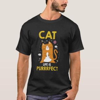 Kattenleven is Purrrfect T-shirt