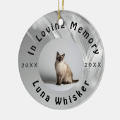 Kattenlevens-tijdlijn foto-herinneringskunst keramisch ornament (Links)