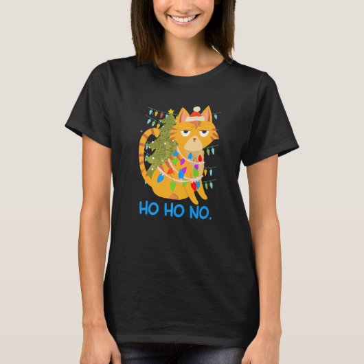 kattenlichtketen vezel boom Kat eigenaar T-shirt (Voorkant)
