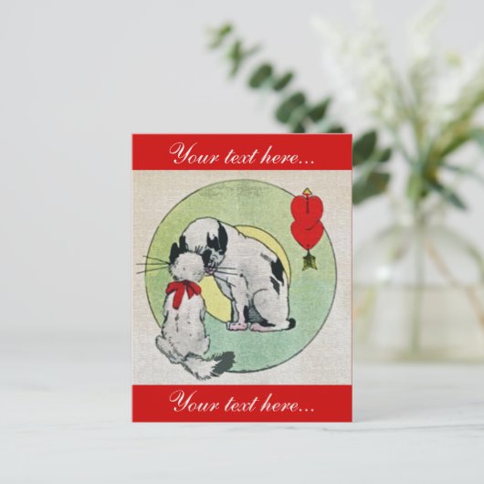 kattenliefde briefkaart (Staand voorkant)