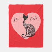 Kattenliefde  fleece deken (Voorkant)
