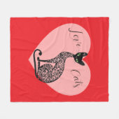 Kattenliefde  fleece deken (Voorkant (Horizontaal))