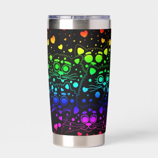 Kattenliefde Geïsoleerde Drinkbeker (Achterkant)