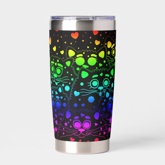 Kattenliefde Geïsoleerde Drinkbeker (Voorkant)