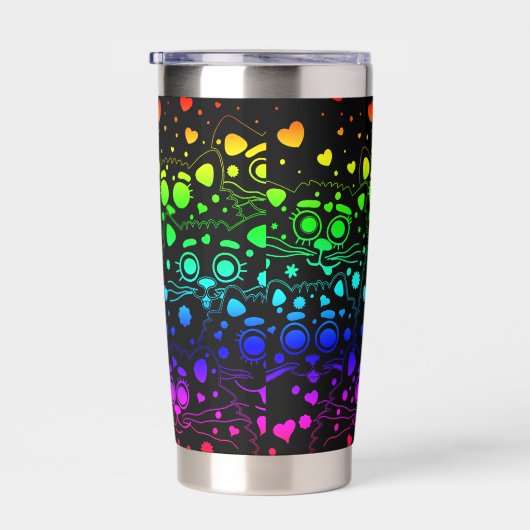 Kattenliefde Geïsoleerde Drinkbeker (Rechts)