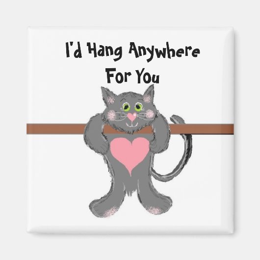 Kattenliefde Humor Magneet (Voorkant)