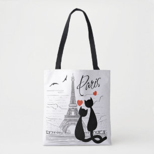 Kattenliefde in Parijs Tote Bag