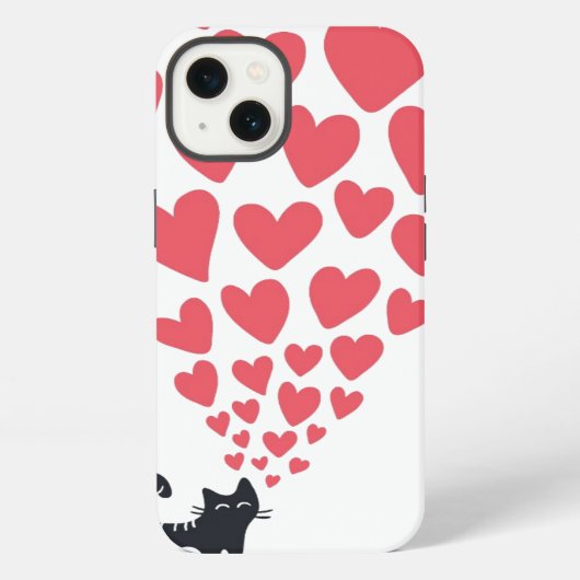 Kattenliefde iPhone Hoesje (Achterkant)