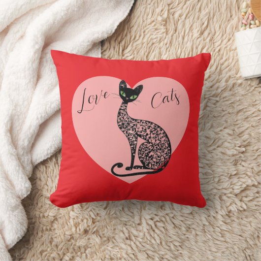 Kattenliefde  kussen (Deken)