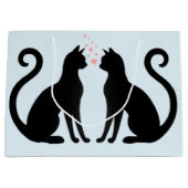 Kattenliefde met harten groot cadeauzakje (Voorkant)