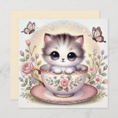 Kattenliefde Notitiekaart Kaart (Voorkant / Achterkant)