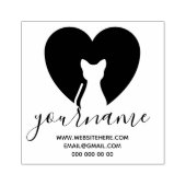 Kattenliefde Rubberstempel (Afrduk)