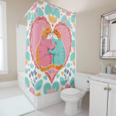 Kattenliefde Showergordijn Douchegordijn (In situ)