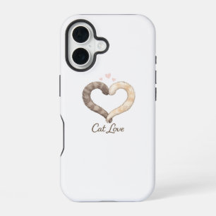 Kattenliefde telefoonhoesje – Cute Kattenstaart Ha iPhone 16 Hoesje
