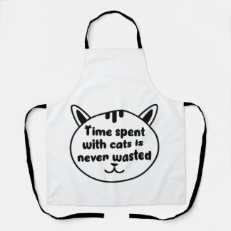 Kattenliefde. Tijd doorgebracht met kat Schort