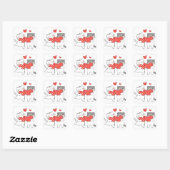 Kattenliefde Vierkante Sticker (Vel)
