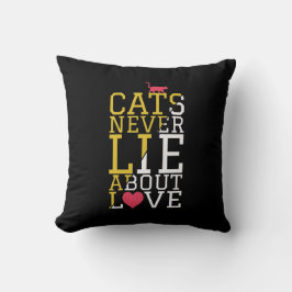 Kattenliefde Waarheid Citaat Kussen