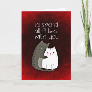 kattenliefdeskaart feestdagen kaart