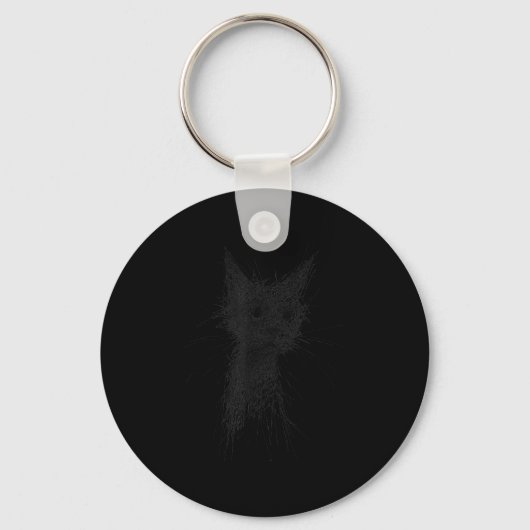Kattenliefhebber Abstract Krabbel Kunst Cute Kat K Sleutelhanger (Voorkant)