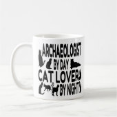 Kattenliefhebber archeoloog koffiemok (Links)