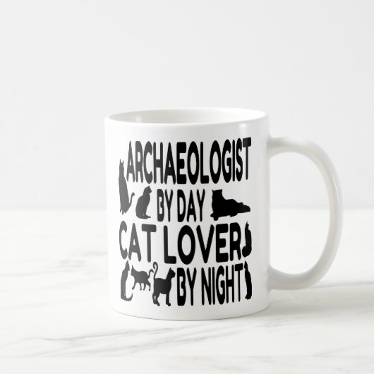 Kattenliefhebber archeoloog koffiemok (Rechts)