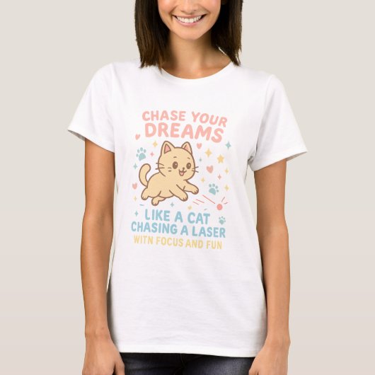 kattenliefhebber citaat t-shirt (Voorkant)
