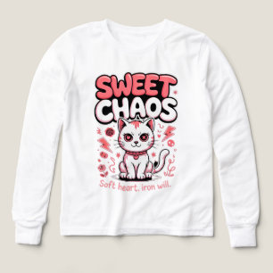Kattenliefhebber Cute Sweet Chaos Meisjes T-shirt