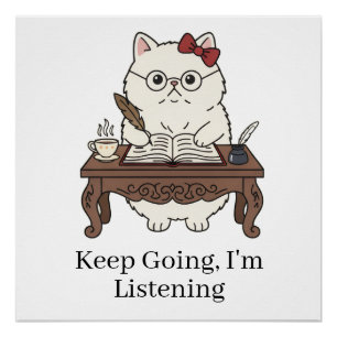 Kattenliefhebber die leuke motivatiekunst bestudee perfect poster