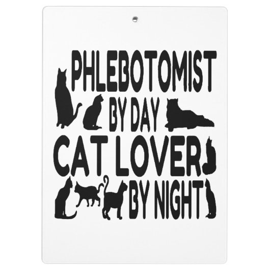 Kattenliefhebber flebotomist klembord (Achterkant)