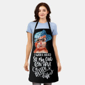 Kattenliefhebber Funny Gezegde Quotes Beter leven Schort (Gedragen)