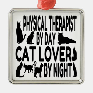 Kattenliefhebber Fysiotherapeut Metalen Ornament