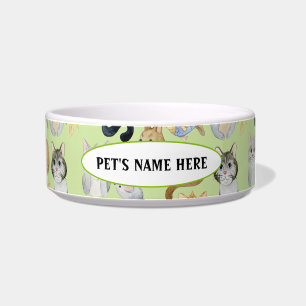 Kattenliefhebber gepersonaliseerde voederbak voerbakje
