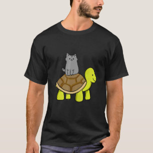 Kattenliefhebber Geschenk met Kat op Schildpad T-shirt