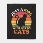 Kattenliefhebber  gewoon een meisje dat van katten fleece deken (Voorkant)