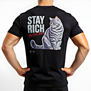 Kattenliefhebber Grappig Geld Mentaliteit Cadeau S T-shirt