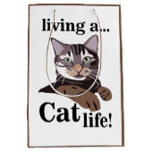 Kattenliefhebber Grappig Medium Cadeauzakje (Voorkant)