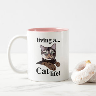 Kattenliefhebber Grappig Tweekleurige Koffiemok