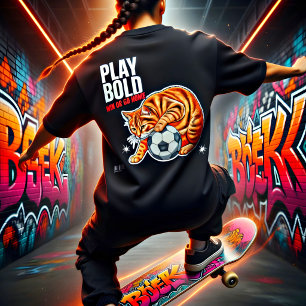 Kattenliefhebber Grappig Voetbal Cadeau  T-shirt
