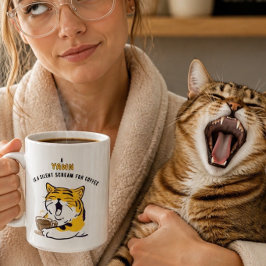 Kattenliefhebber Grappige Koffie Quote Mok